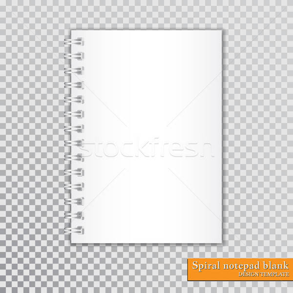 600x600 Realistic Spiral Notepad Blank On Transparent Background Vector