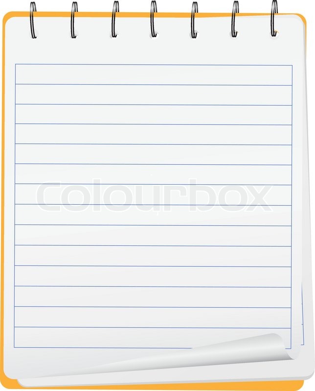 644x800 Vector Opened Small Notebook With Stock Vector Colourbox