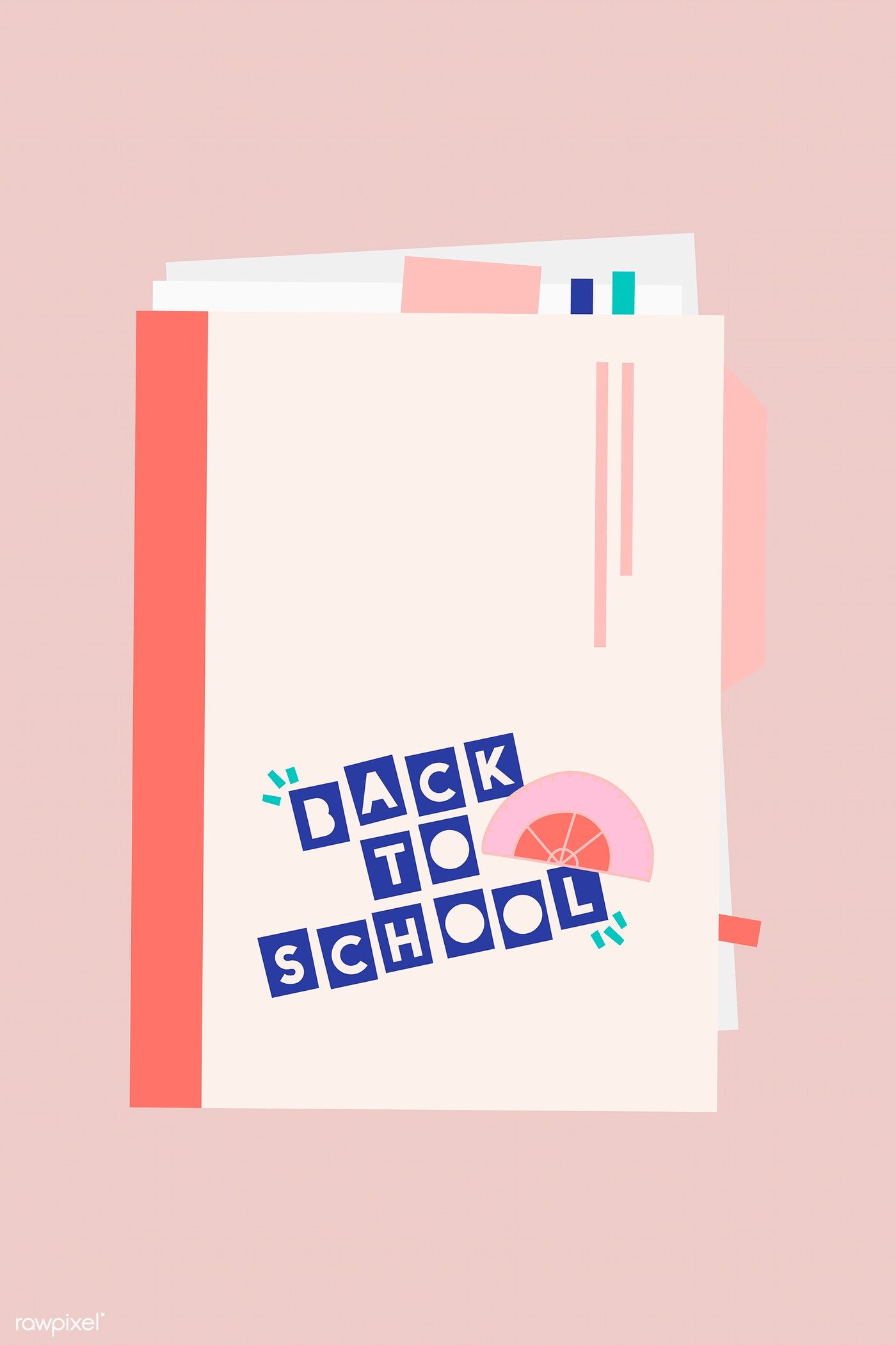 1400x2100 Download Premium Vector Of Back To School Beige Notebook