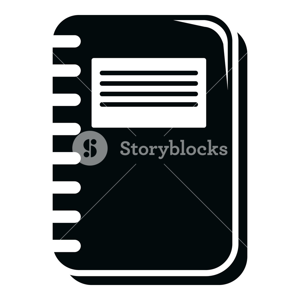 1000x1000 Notebook Icon Simple Illustration Of Notebook Vector Icon For Web