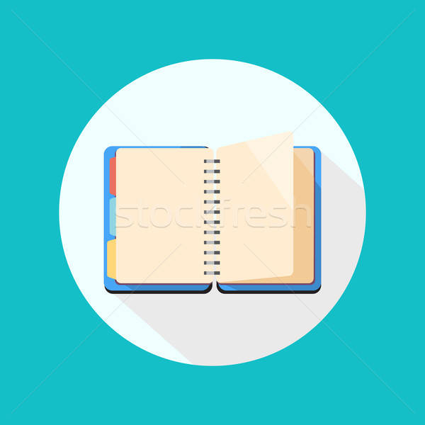 600x600 Open Notebook Icon Vector Illustration Robuart