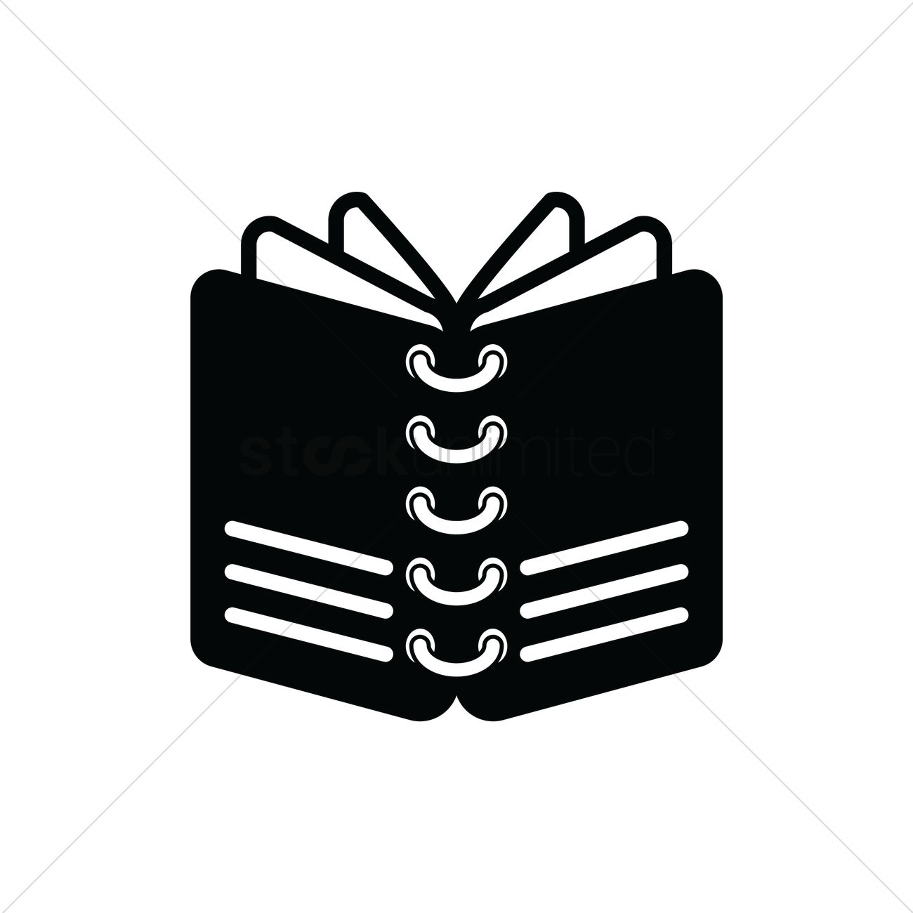 1300x1300 Opened Notebook Icon Vector Image
