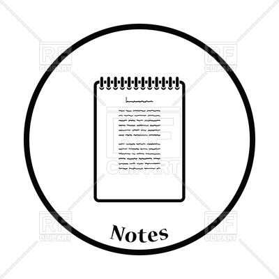 400x400 Thin Circle Design Of Binder Notebook Icon Vector Image Of Science