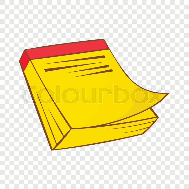 800x800 Yellow Notebook Icon In Cartoon Style Stock Vector Colourbox