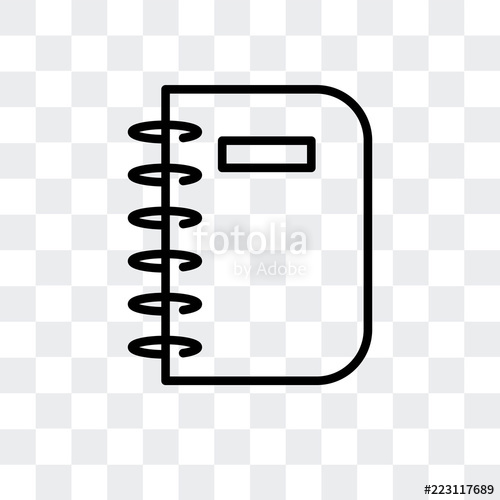 500x500 Notebook Icon Isolated On Transparent Background Modern