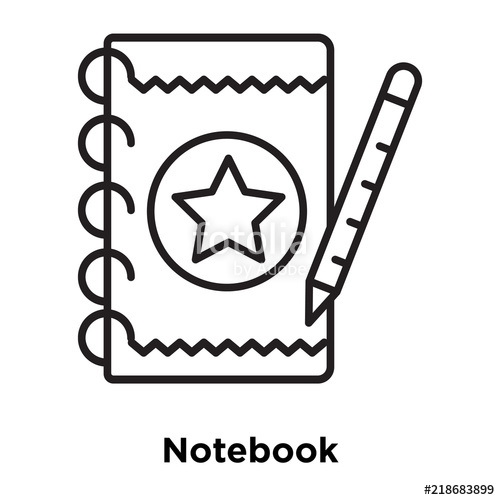 500x500 Notebook Icon Isolated On White Background Simple And Editable