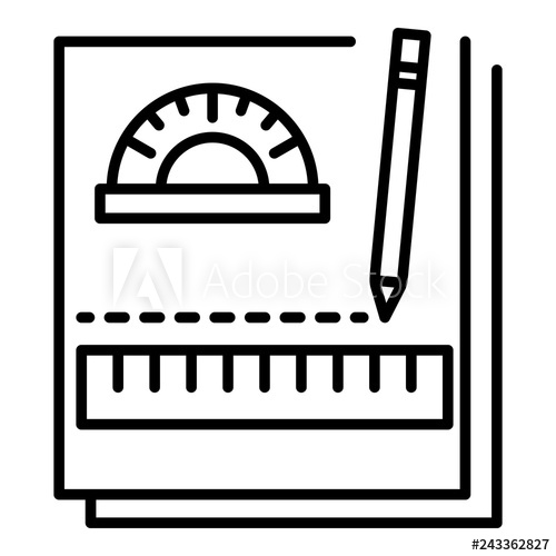 500x500 Homework Notebook Icon Outline Homework Notebook Vector Icon