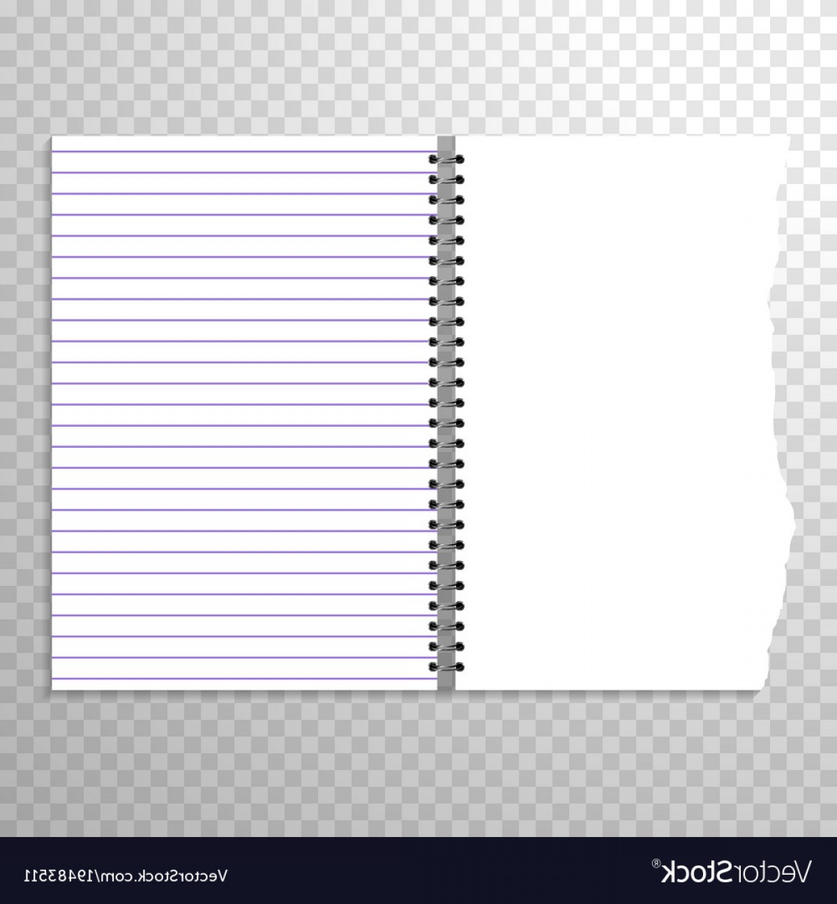 1200x1296 Opened Notebook Template With Lined And Blank