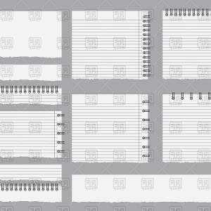 300x300 Set Of Illustrated Notebook Pages Vector Clipart Catchsplace