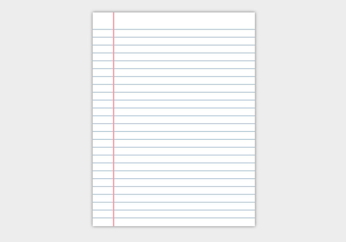 700x490 Free Notebook Paper Vector