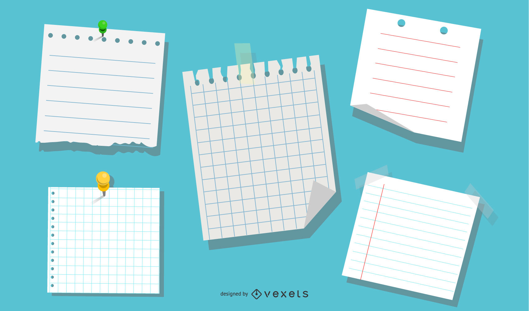 1701x1000 Notebook Paper Vector