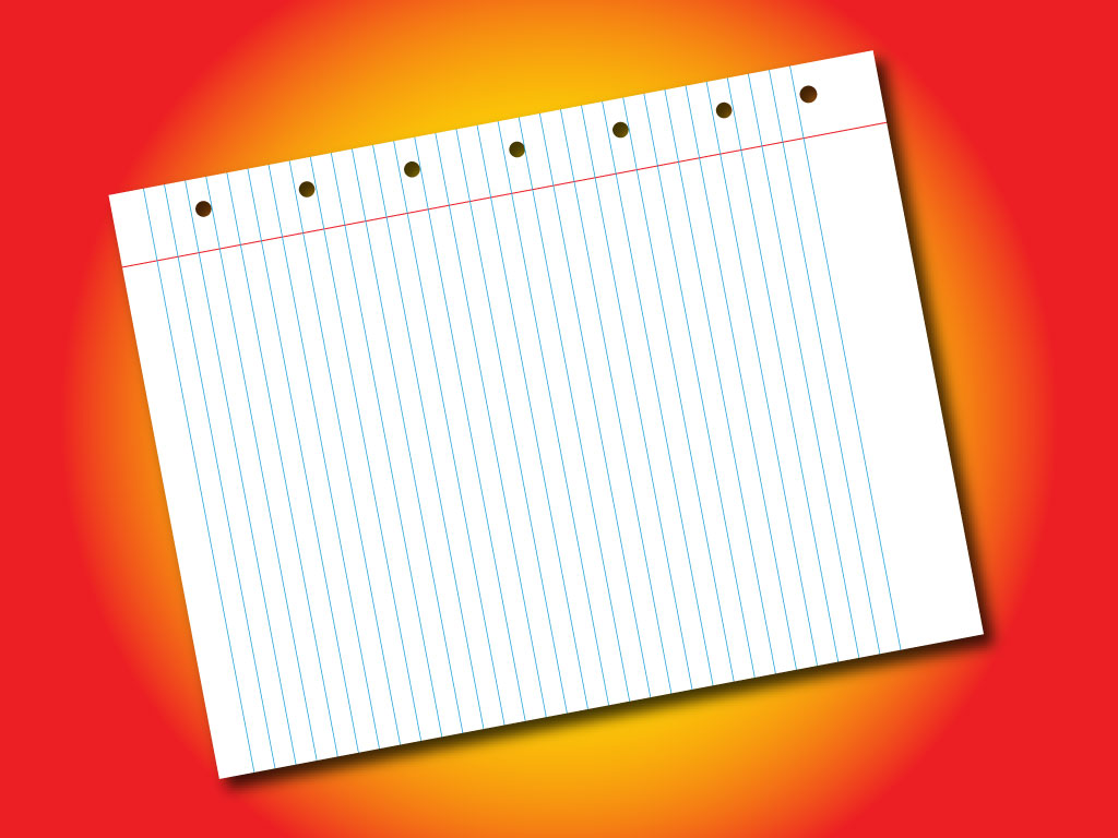 1024x768 Notebook Paper Vector