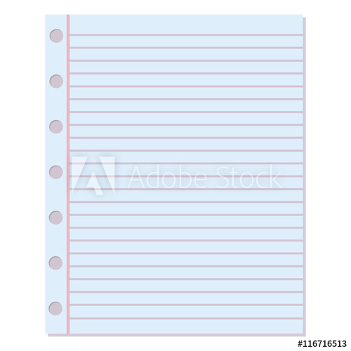 500x500 Notebook Paper Vector Background