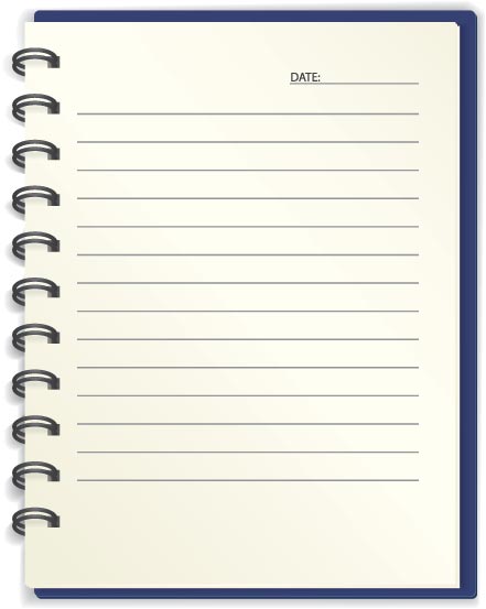 441x553 Paper Notebooks Vector Design