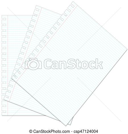 450x470 White Squared Notebook Paper Vector Clipart