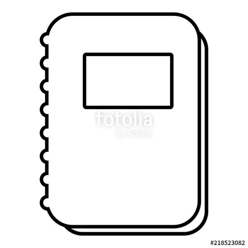 500x500 Notebook Icon Outline Illustration Of Notebook Vector Icon