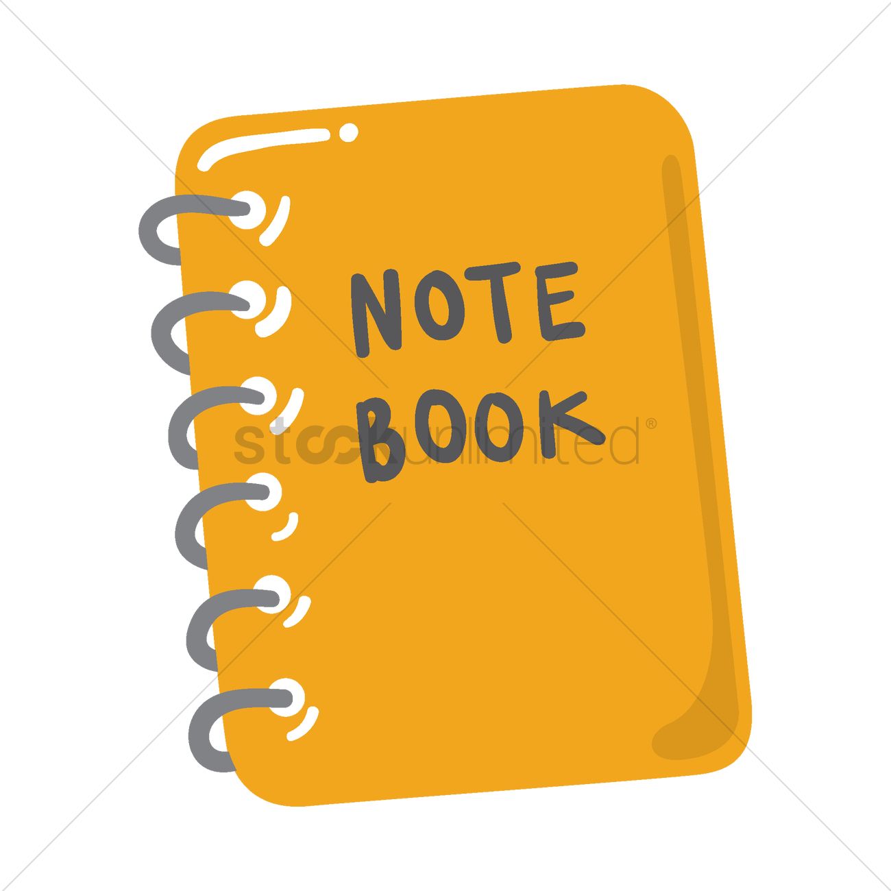 1300x1300 Spiral Notebook Vector Image