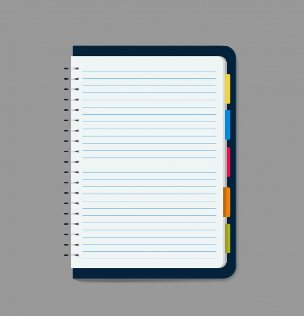 626x650 Blank Notebook Vector Illustration Vector Premium Download