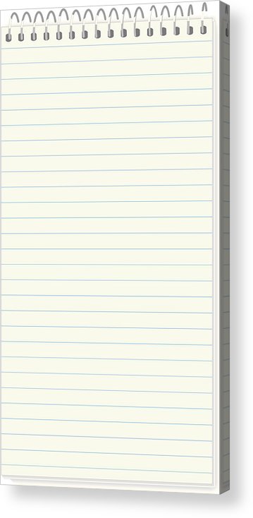 359x734 Stenographer's Notebook Vector Acrylic Print