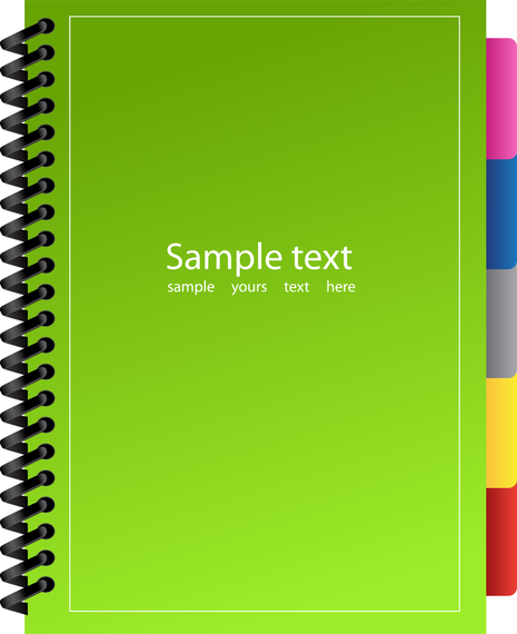 465x570 Green Notebook Vector