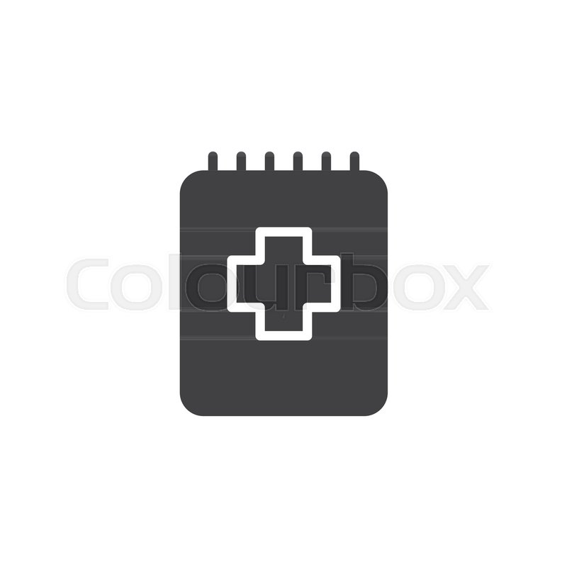 800x800 Medical Notepad Vector Icon Filled Stock Vector Colourbox