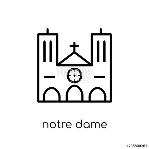 Notre Dame Icon Trendy Modern Flat Linear Vector Notre Dame Icon 500x500 Notre Dame Icon Trendy Modern Flat Linear Vector Notre Dame Icon