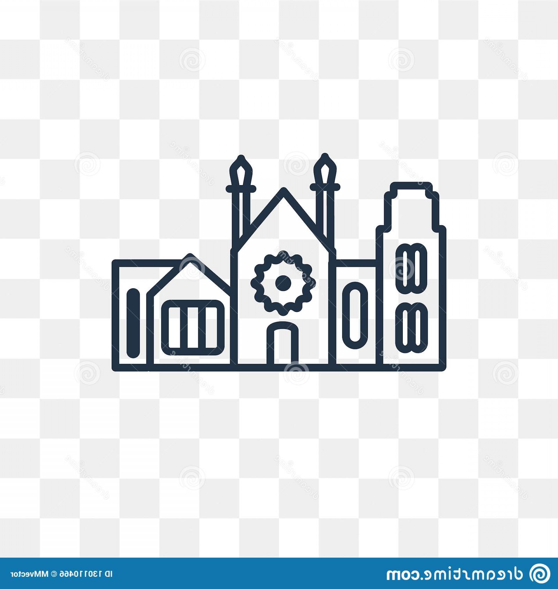 1920x2028 Notre Dame Vector Icon Isolated Transparent Background Linea Notre