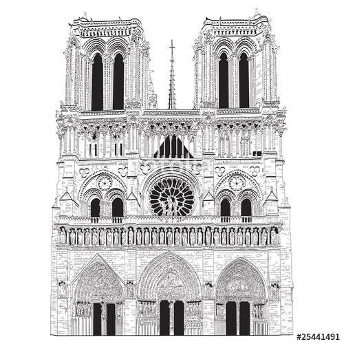 500x500 Vector Image Of Notre Dame De Paris Stock Image And Royalty Free