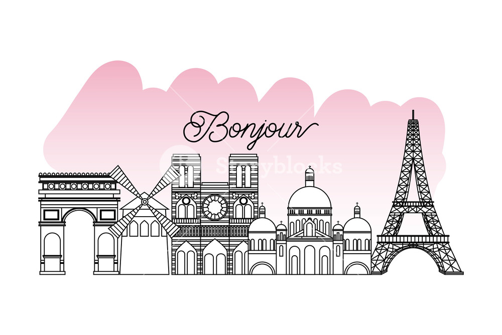 1000x668 France Paris Card Monuments French Moulin Rouge Notre Dame Tower