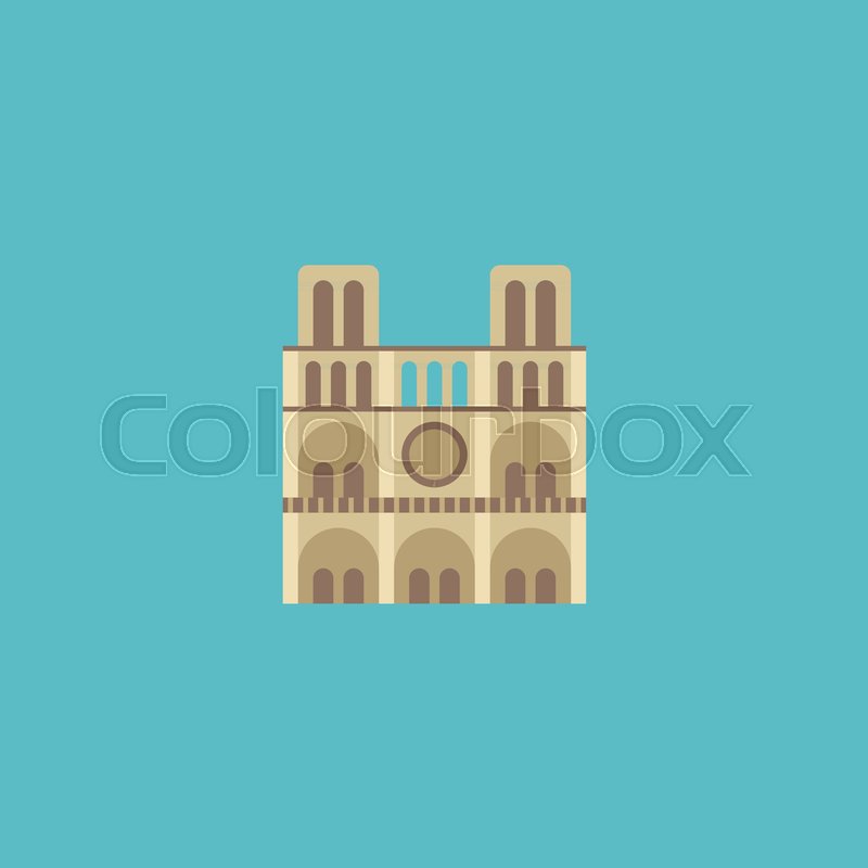 800x800 Flat Icon Notre Dame Element Vector Stock Vector Colourbox