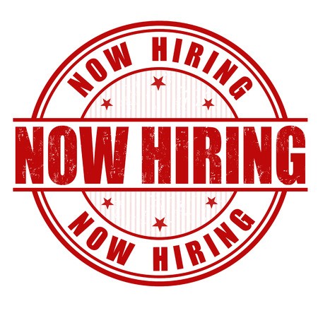 450x450 Now Hiring Grunge Rubber Stamp On White, Vector Illustration