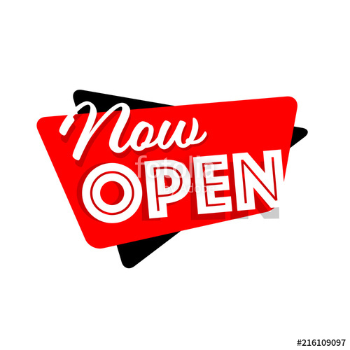 500x500 Now Open Stock Image And Royalty Free Vector