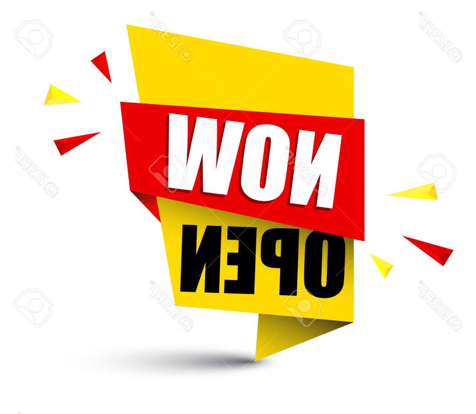 1560x1357 Photostock Vector Banner Now Open Vector Illustration Soidergi