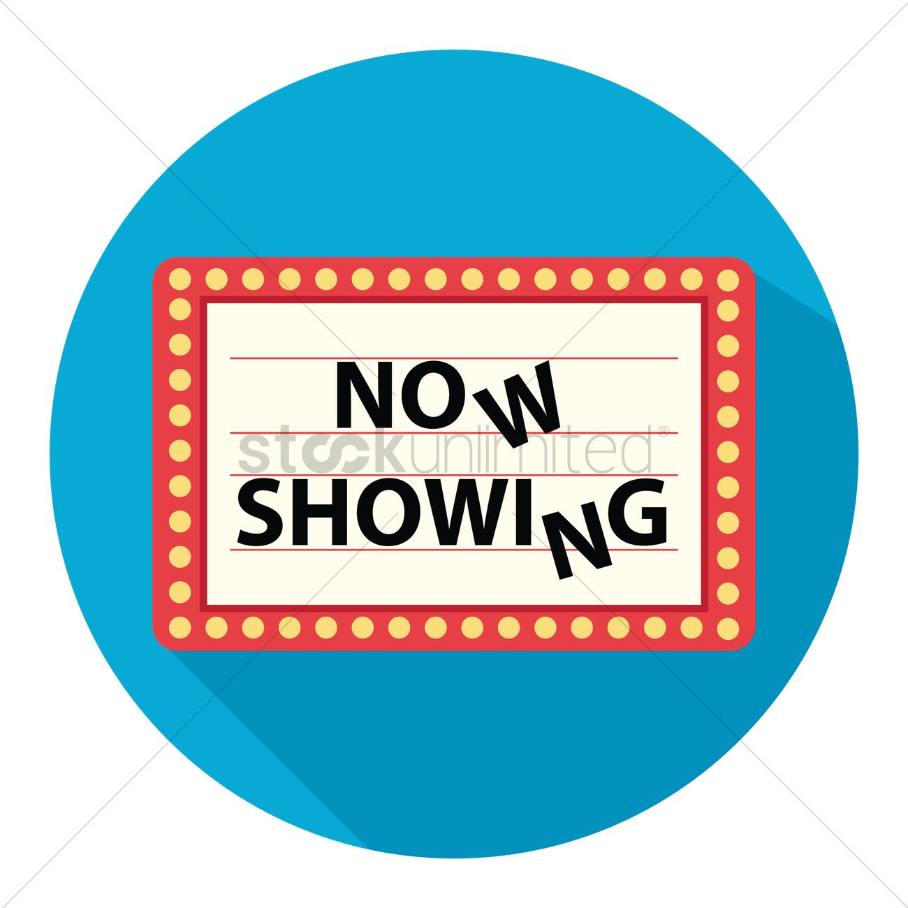 1300x1300 Now Showing Board Vector Image