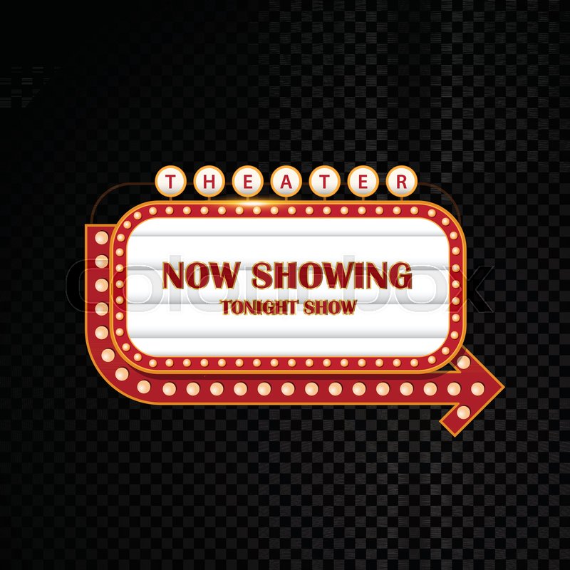 800x800 Gold Brightly Theater Glowing Retro Stock Vector Colourbox