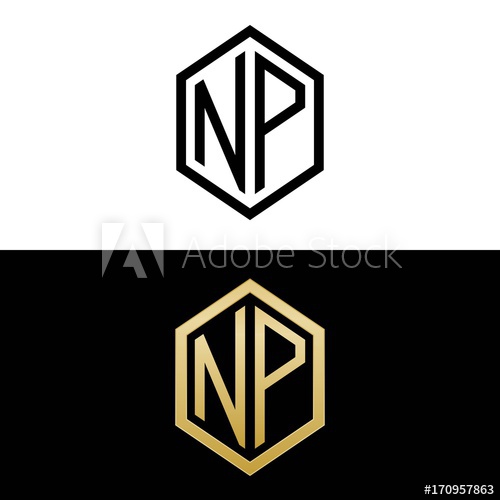 Initial Letters Logo Np Black And Gold Monogram Hexagon Shape 500x500 Initial Letters Logo Np Black And Gold Monogram Hexagon Shape