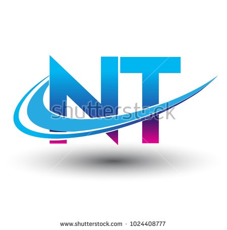 450x456 Initial Letter Nt Logotype Company Name Colored Blue And Magenta
