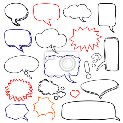 Dibujado A Mano Burbujas De Discurso Nube Vector Doodle Conjunto 400x400 Dibujado A Mano Burbujas De Discurso Nube Vector Doodle Conjunto