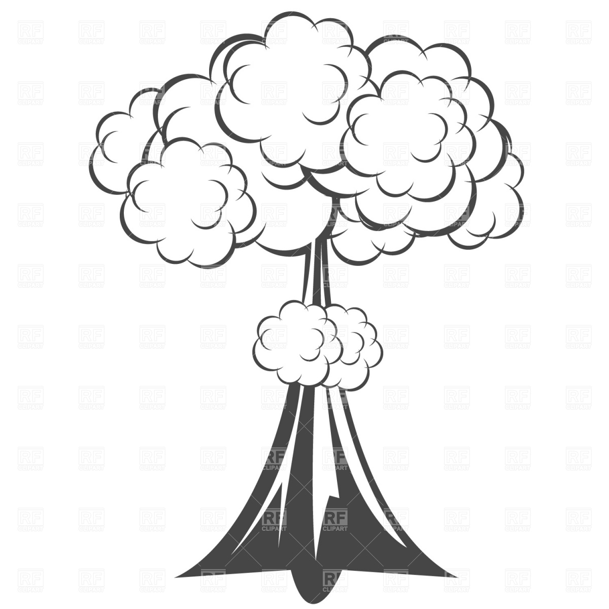 1200x1200 Nuclear Blast With Mushroom Cloud Vector Image Of Technology