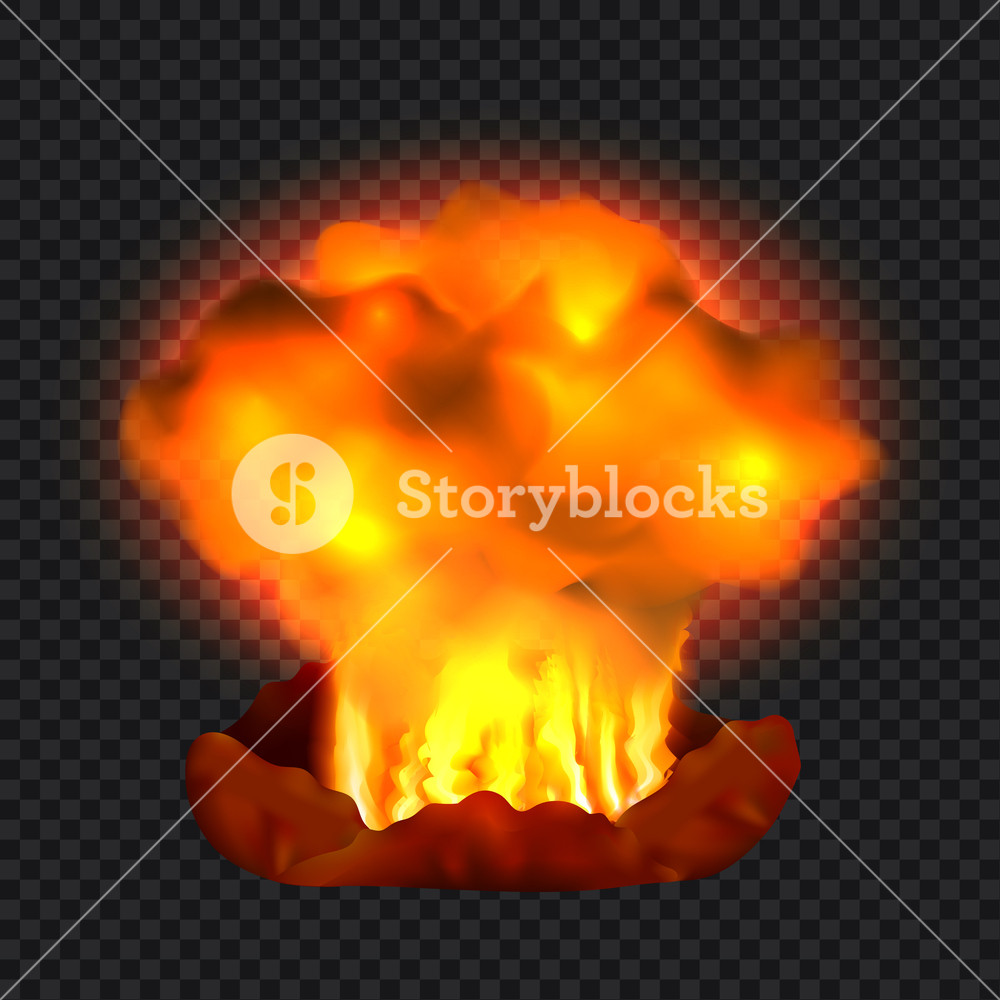 1000x1000 Nuclear Explosion Concept Background Realistic Illustration