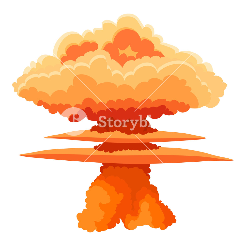 1000x1000 Nuclear Explosion Icon Cartoon Illustration Of Nuclear Explosion