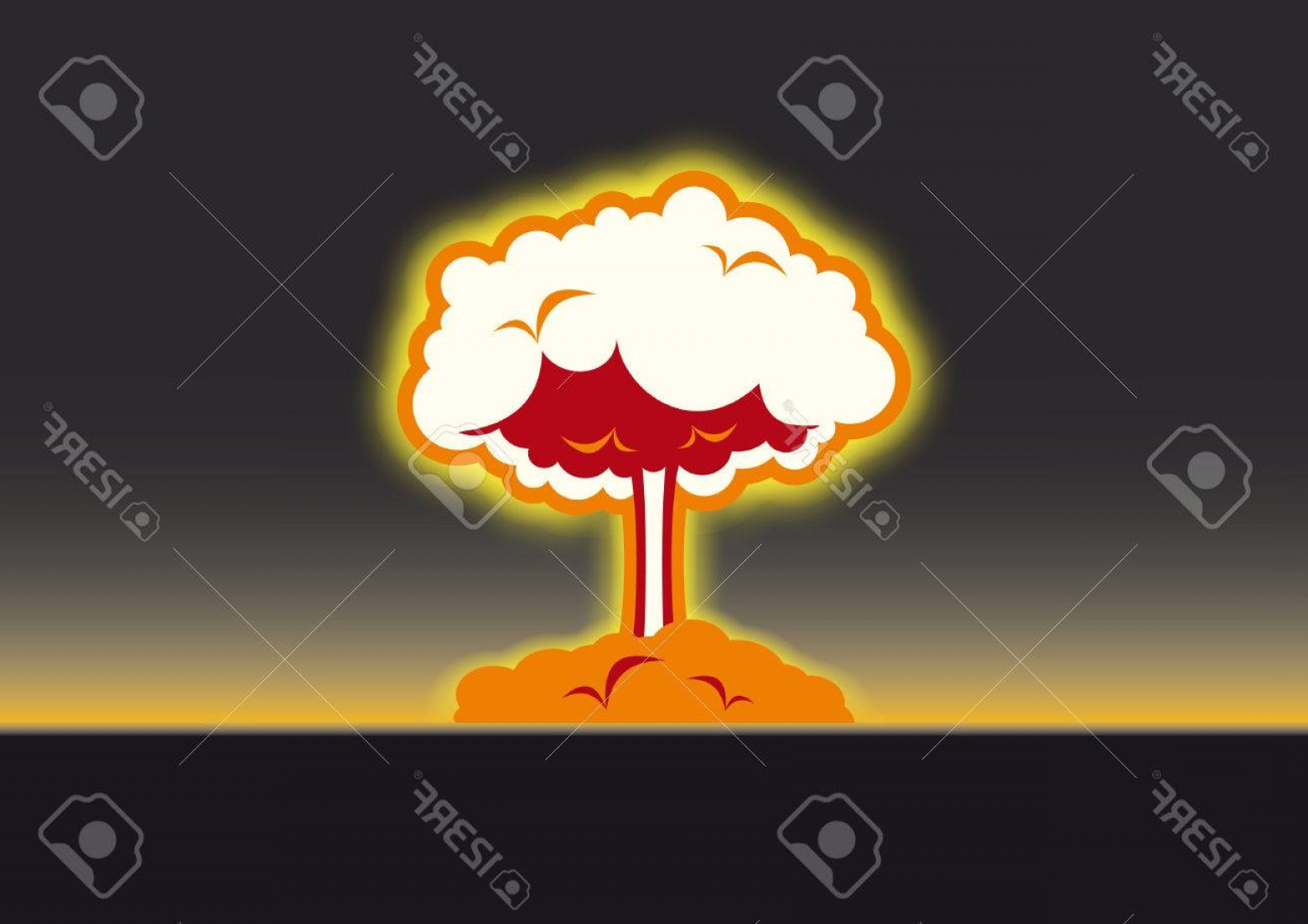 1560x1102 Photostock Vector Nuclear Explosion Vector Black Background