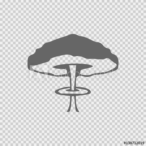 500x500 Mushroom Cloud Nuclear Explosion Vector Icon War Symbol