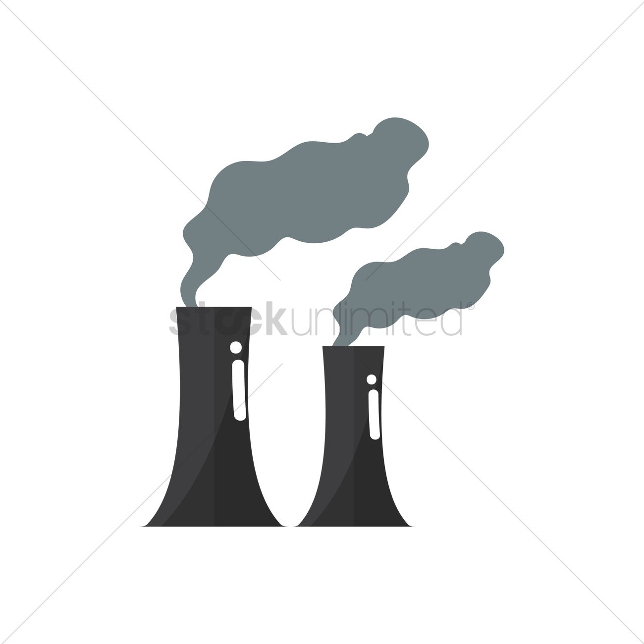 1300x1300 Nuclear Power Plant Vector Image