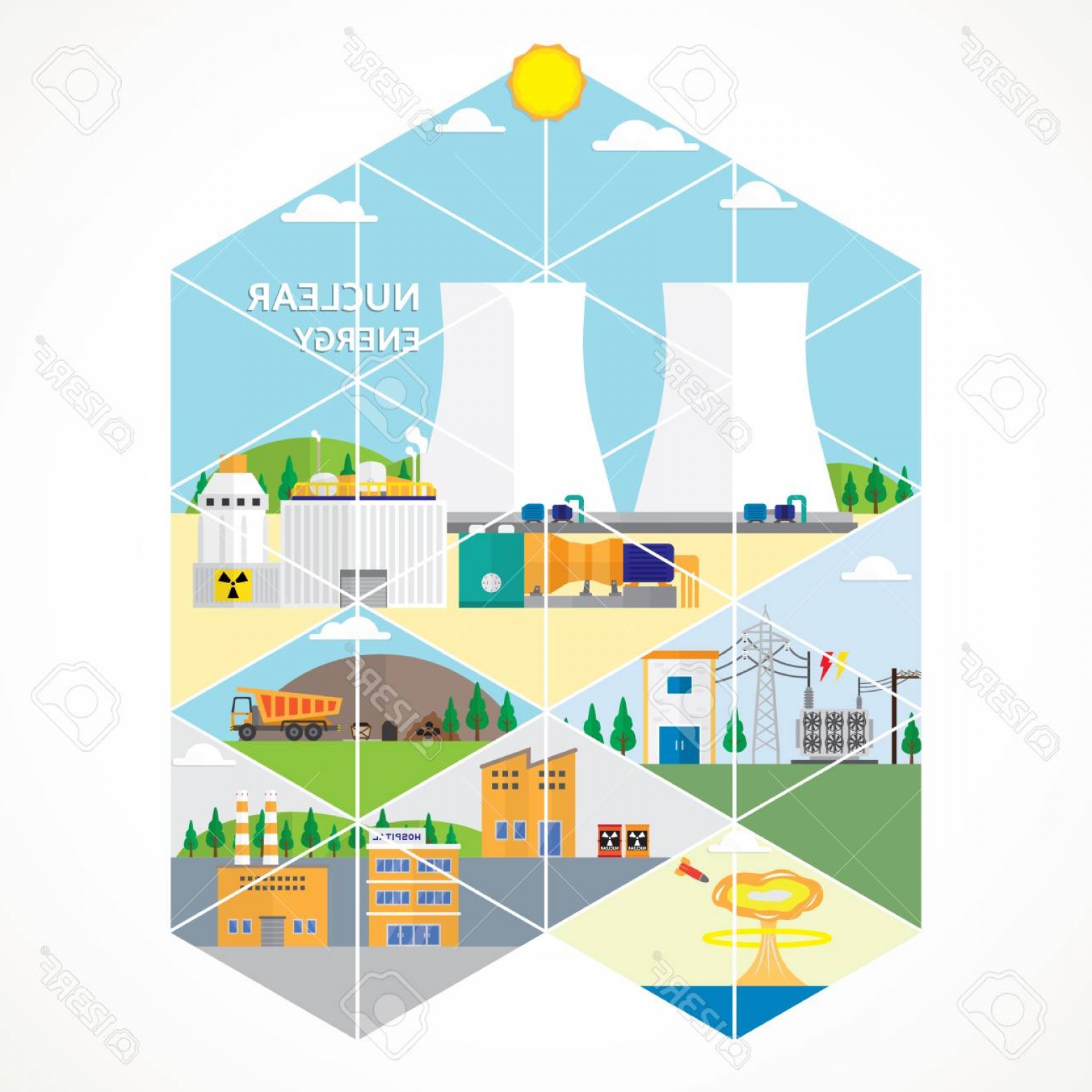 1560x1560 Photostock Vector Nuclear Energy Nuclear Power Plant Soidergi