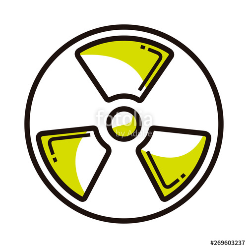 500x500 Isolated Nuclear Symbol On A White Background