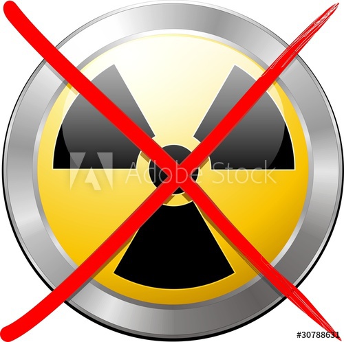 500x498 No Nucleare Simbolo Icona No Nuclear Symbol Icon Vector