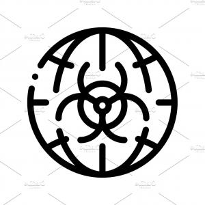 300x300 Nuclear Symbol Icon Modern Thin Line Hoodamathrun