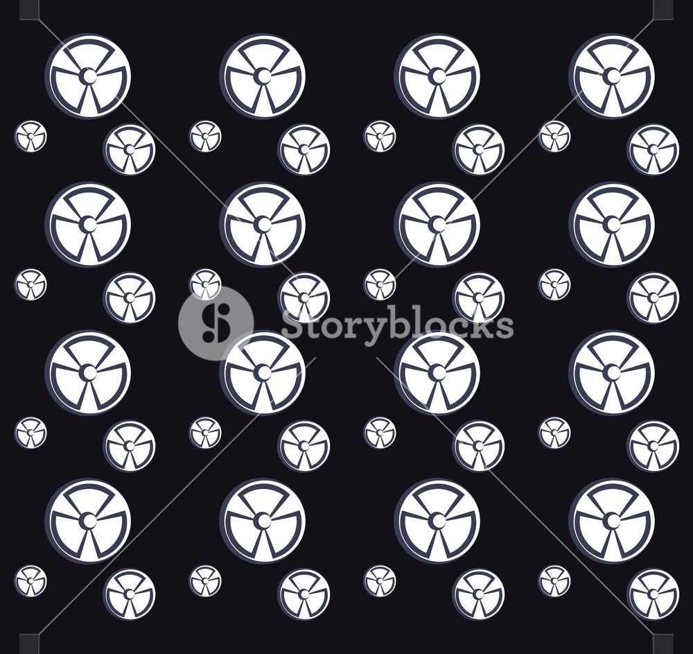 1000x943 Nuclear Symbols Background, Black And White Design Vector