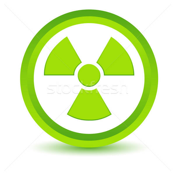 600x600 Green Nuclear Icon Vector Illustration Ivan Ryabokon